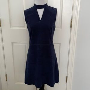 Lysse’ faux suede sleeveless navy dress